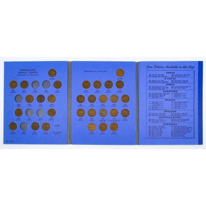 Box 4pc Vintage Canadian Coin Books - Cent, Nickel, Dime