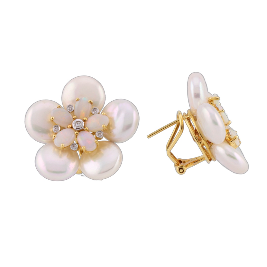 Aretes con perlas