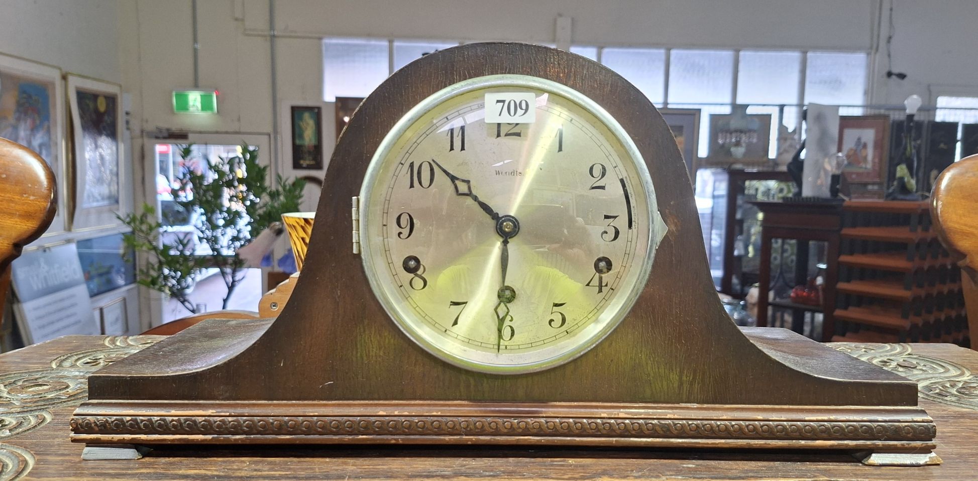 Art Deco Wendts Timber Mantle Clock
