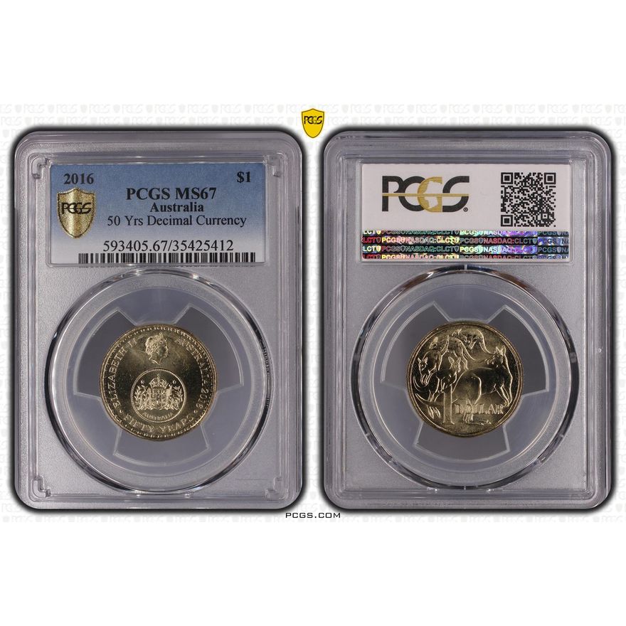 50 Yrs Decimal Currency, One Dollar, 2016, PCGS MS67