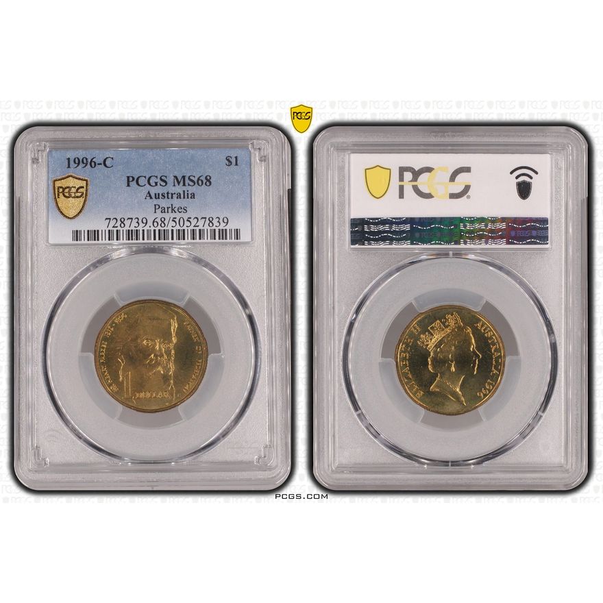 Parkes, POP 5/0, One Dollar, 1996-C, PCGS MS68