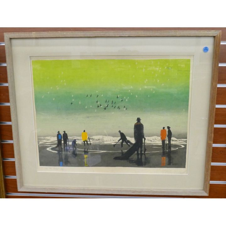 Elton Bennett ''The Sea Birds Cry'' Pencil Signed Silkscreen 24''x30''