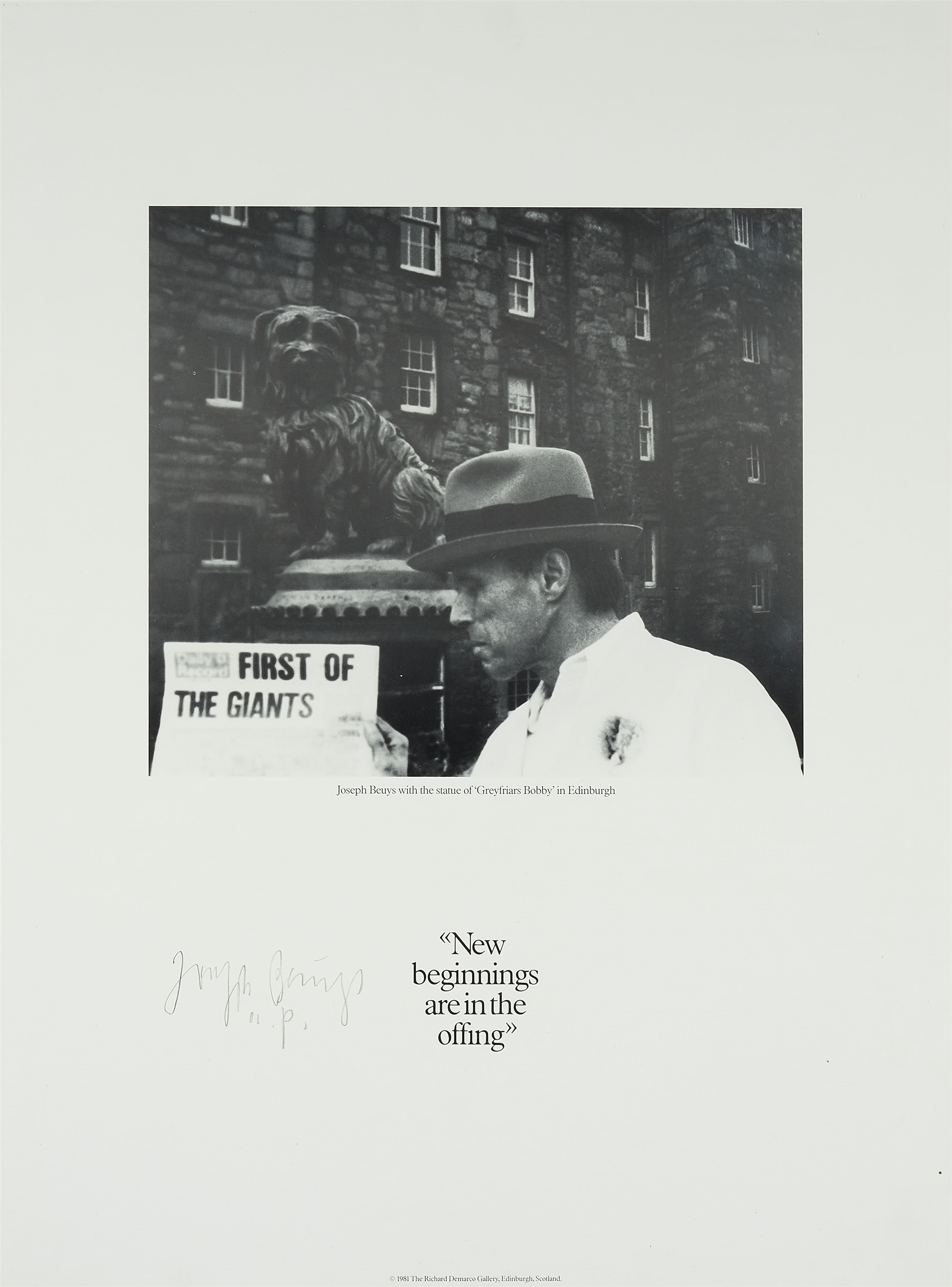 Joseph Beuys New beginnings are in the offing 1981