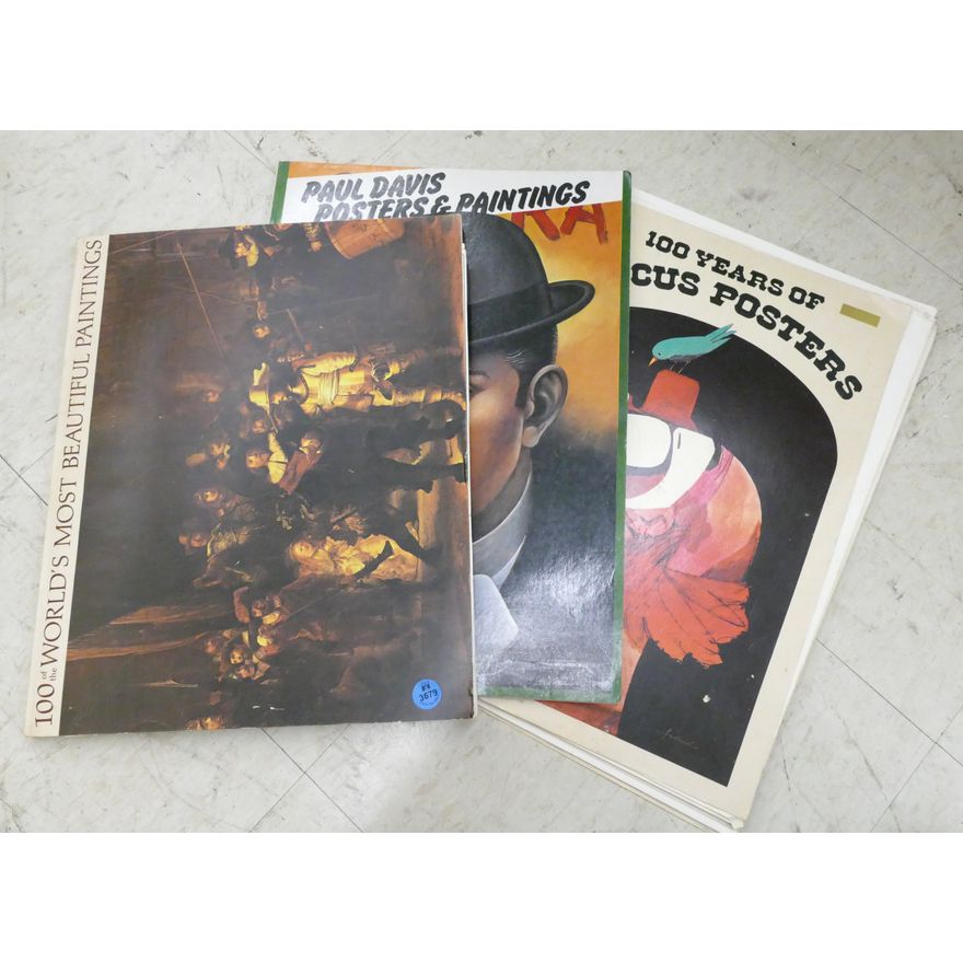 Stack Vintage Art and Poster Books