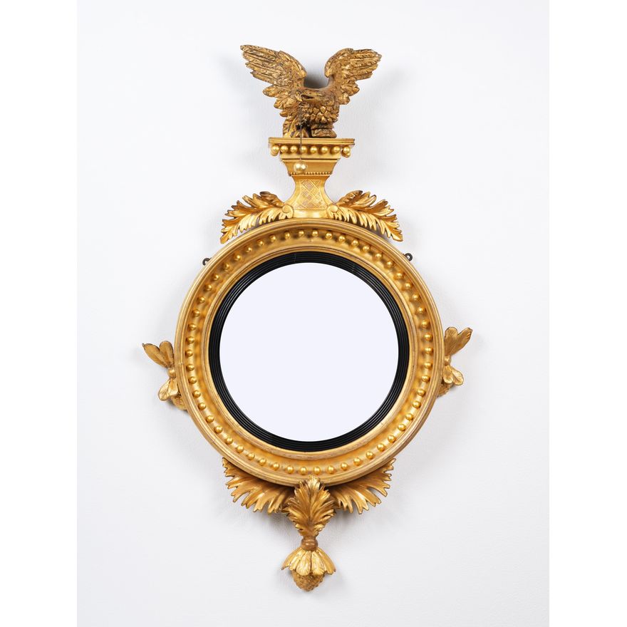 Regency period circular gilded mirror