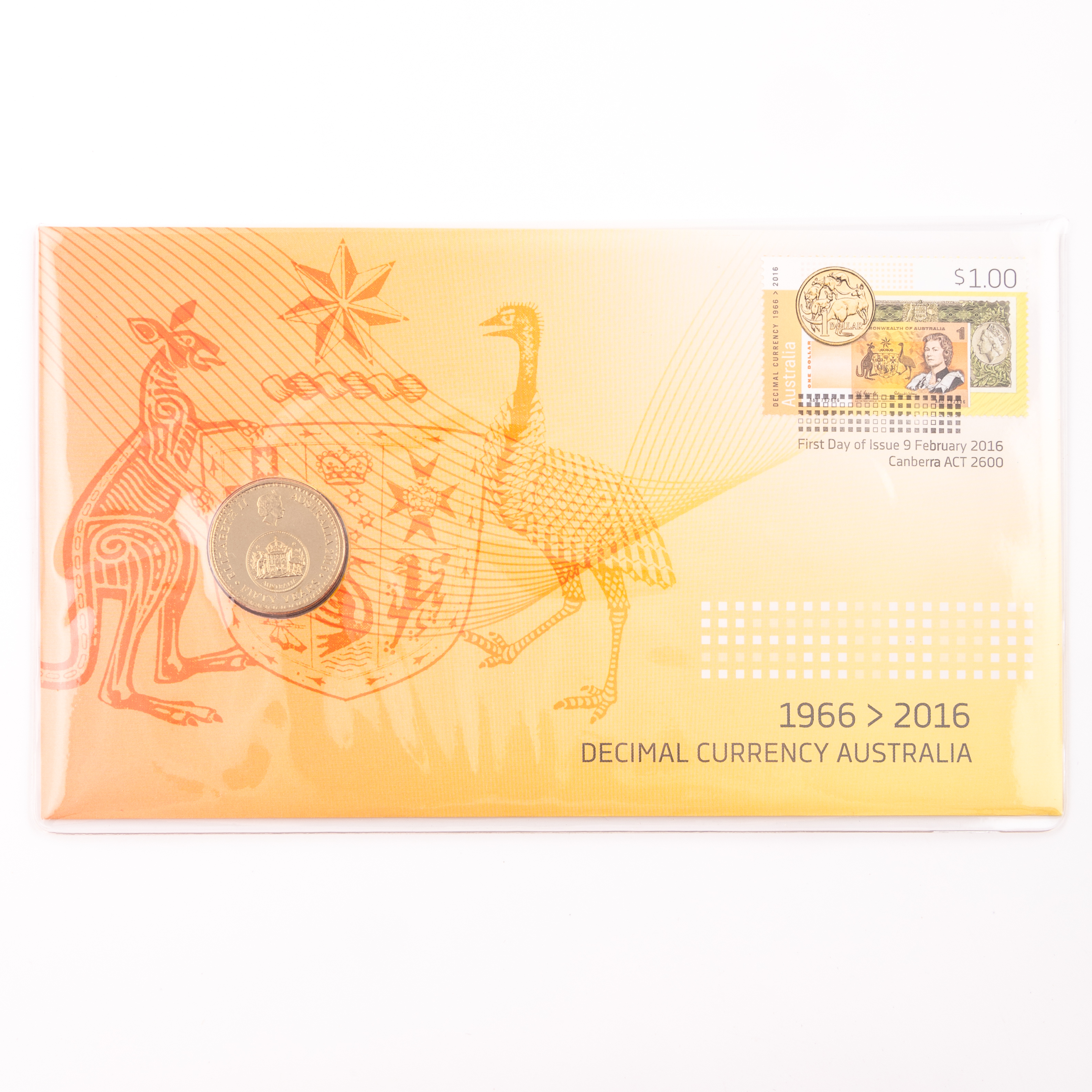 Elizabeth II, Decimal Currency Australia, One Dollar, 2016, UNC