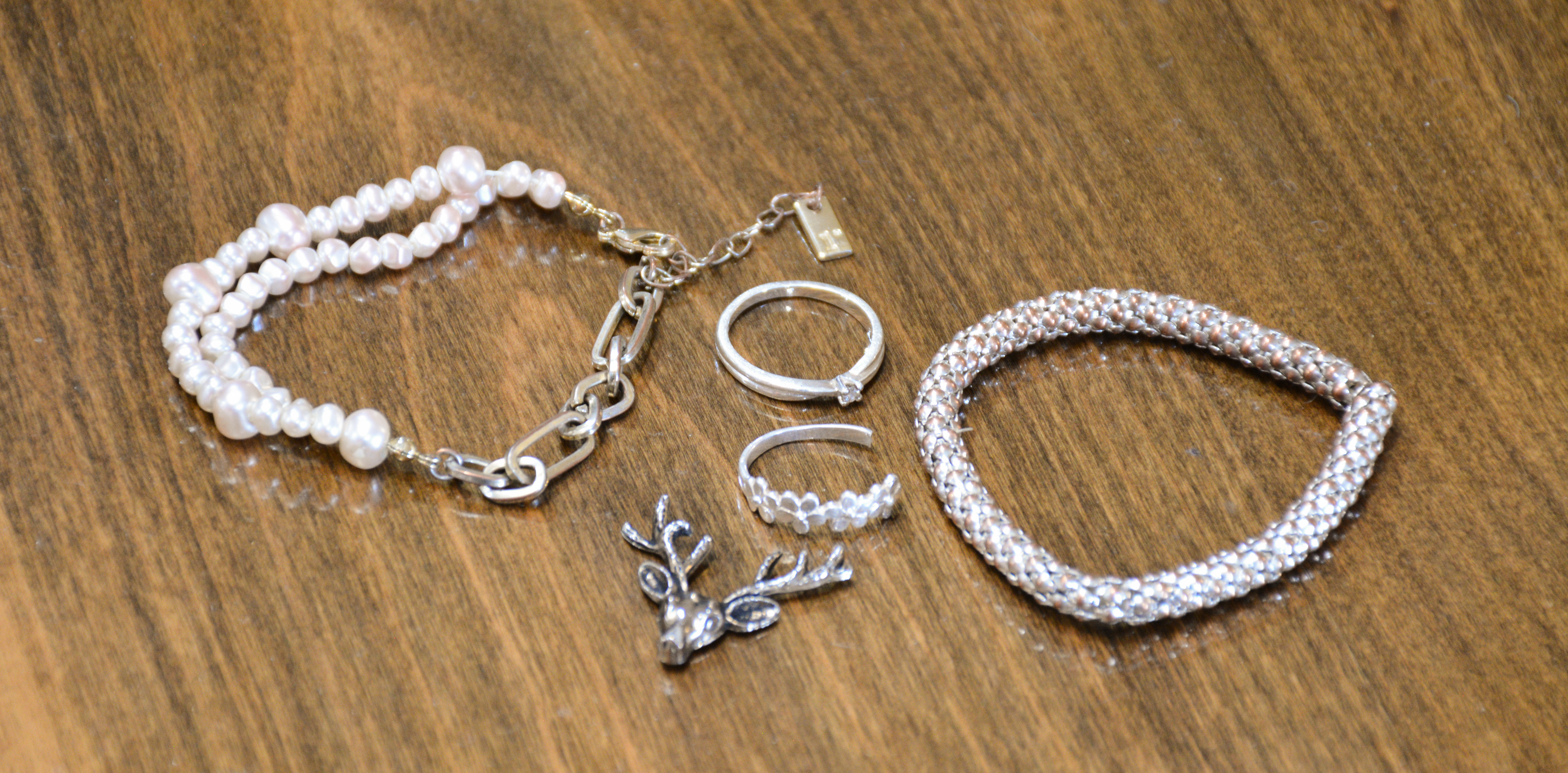 Costume Jewellery + Pearl Bracelet + 925 Ring — NZ auction result