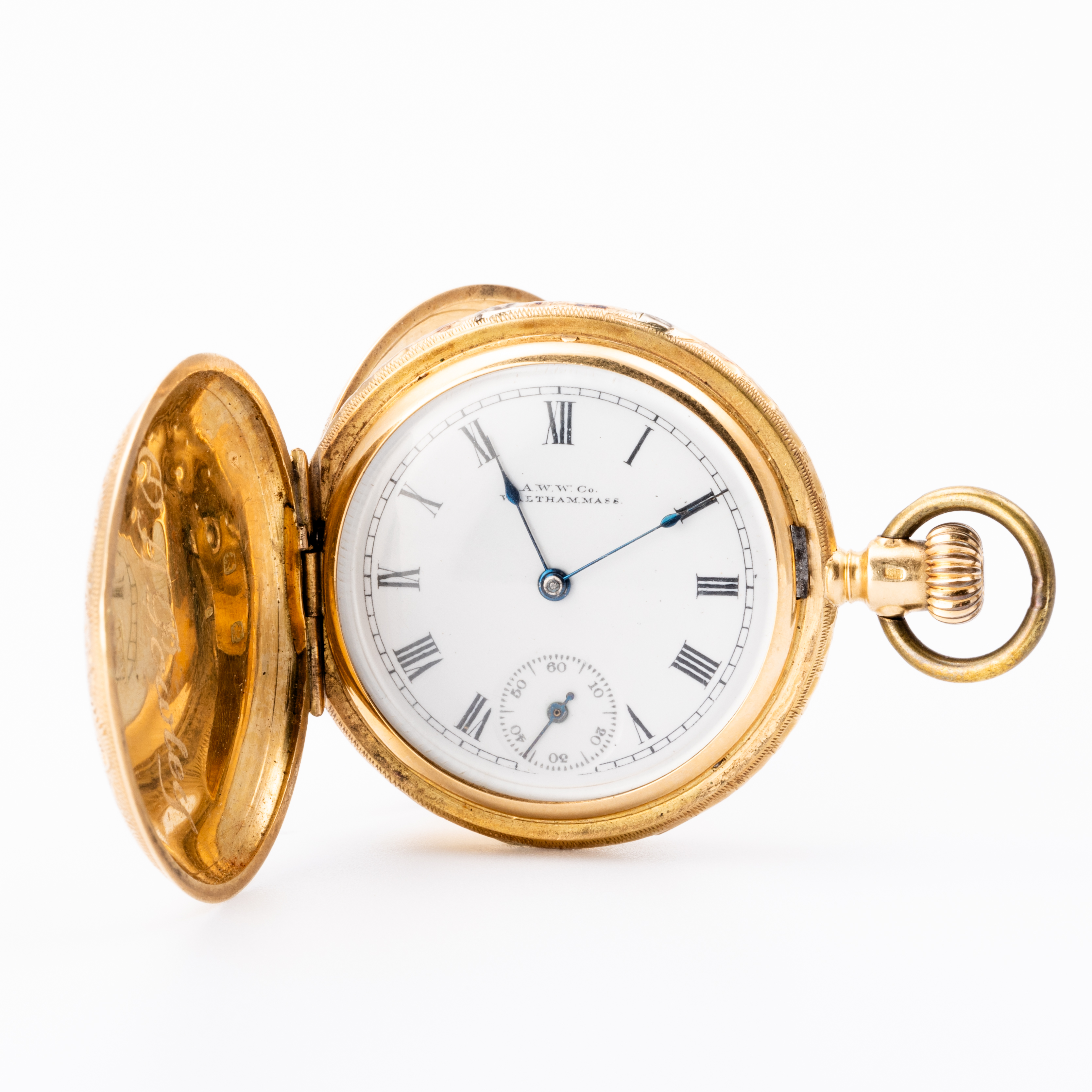 Americas, American Watch Co. Full Hunter 3s Pocket Watch 18ct Gold, 1891
