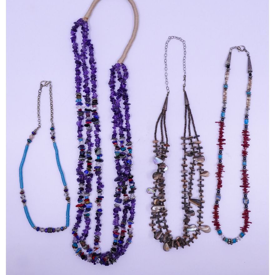 4pc Southwest Multi Stone Necklaces