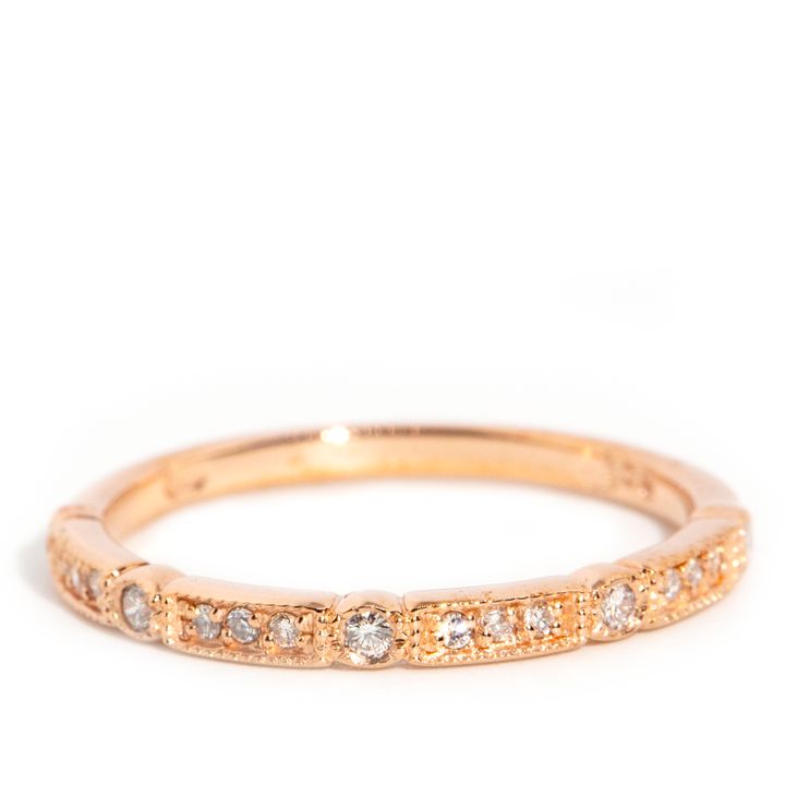 9ct Rose Gold Diamond Eternity Ring,