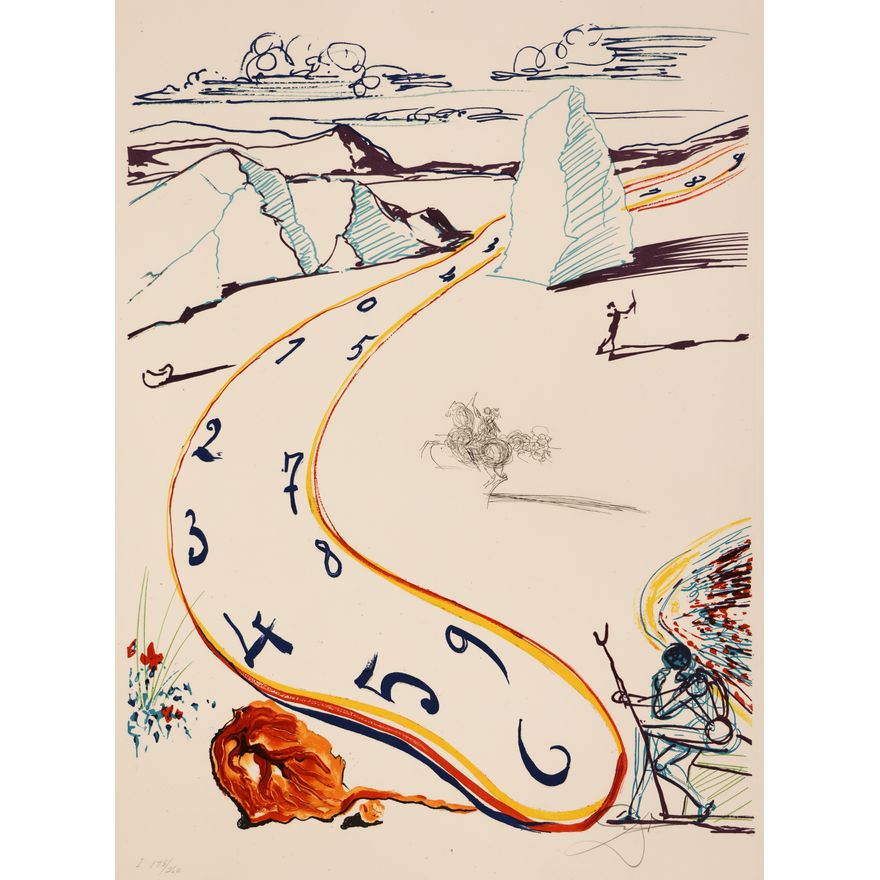 Salvador Dali ''Melting Space-Time'' 1974 Lithograph