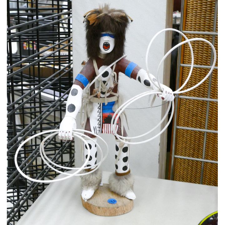 Southwest Kachina Dancer with Rings 16''