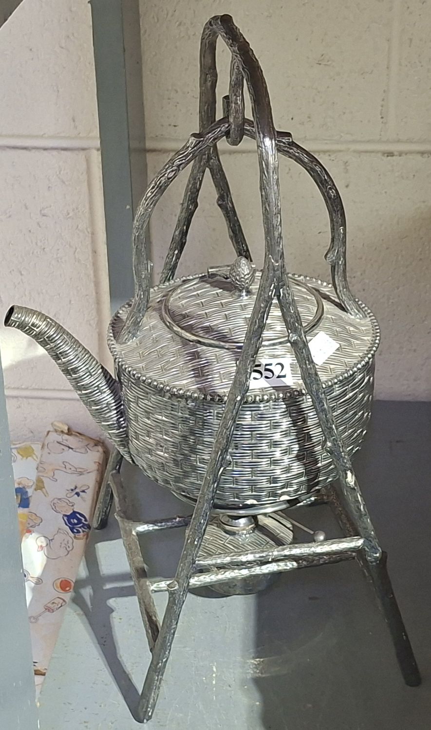 Victorian Brittania Silver Spirit Kettle