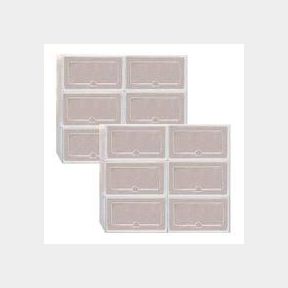 Maisonware 6 Piece Transparent Shoe Box Set - Set of 2 | PK 51691/889 B2 (S4)/