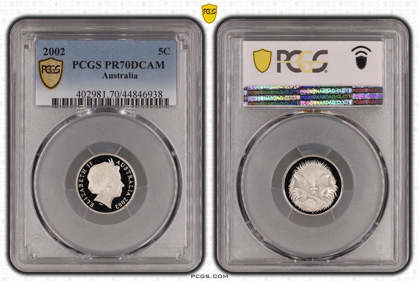 2002 Australia Five Cent, 5c PCGS - PR70DCAM POP 51/0 -938