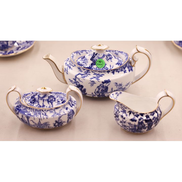 3pc Royal Crown Derby ''Mikado'' Teaset 4'' to 9''