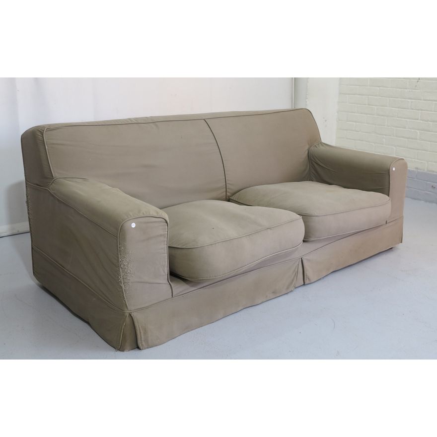 UPHOLSTERED SOFA slip cover with cat damage