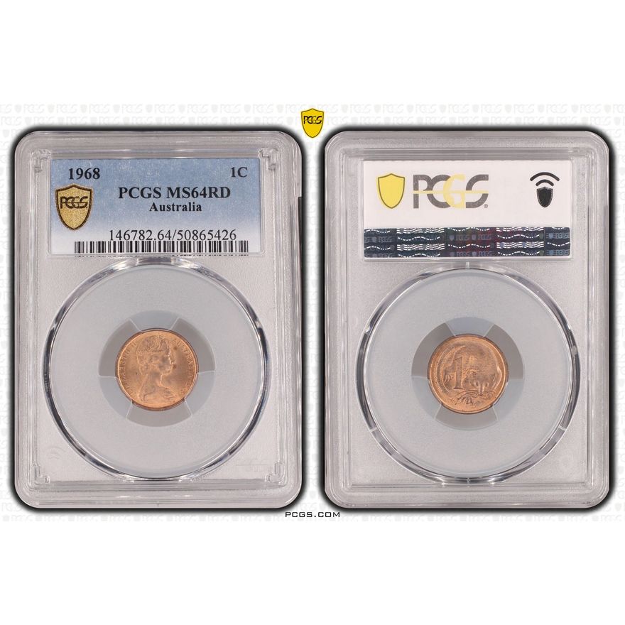 One Cent, 1968, PCGS MS64RD