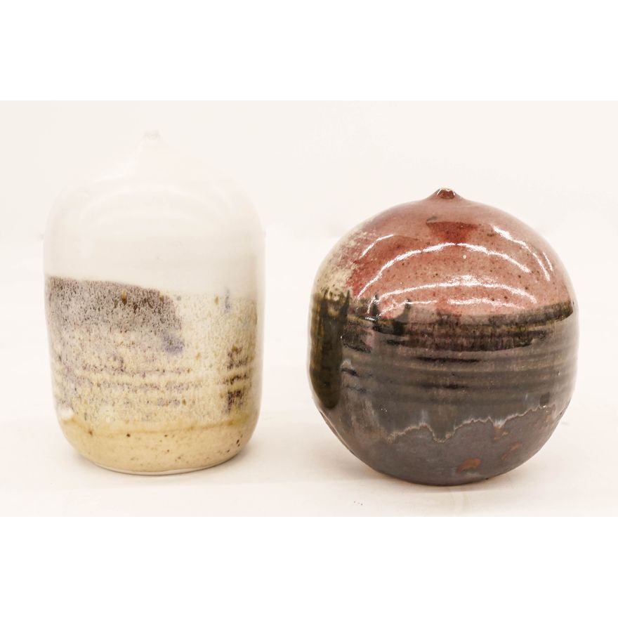 2pc Toshiko Takeazu Small Moonpots with Rattle