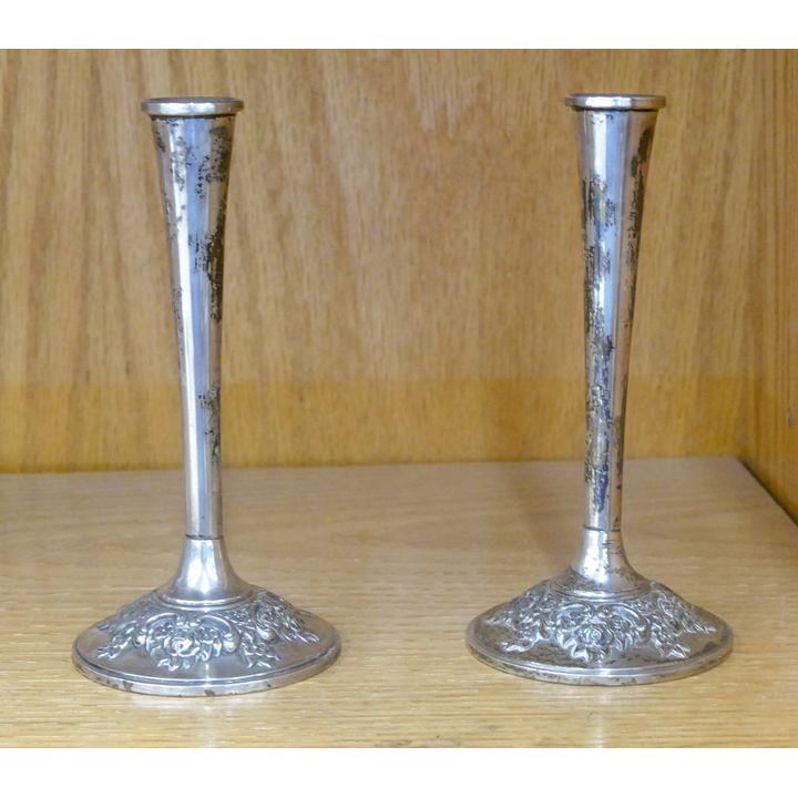 Pair International Sterling Du Barry Candlesticks 5.5''