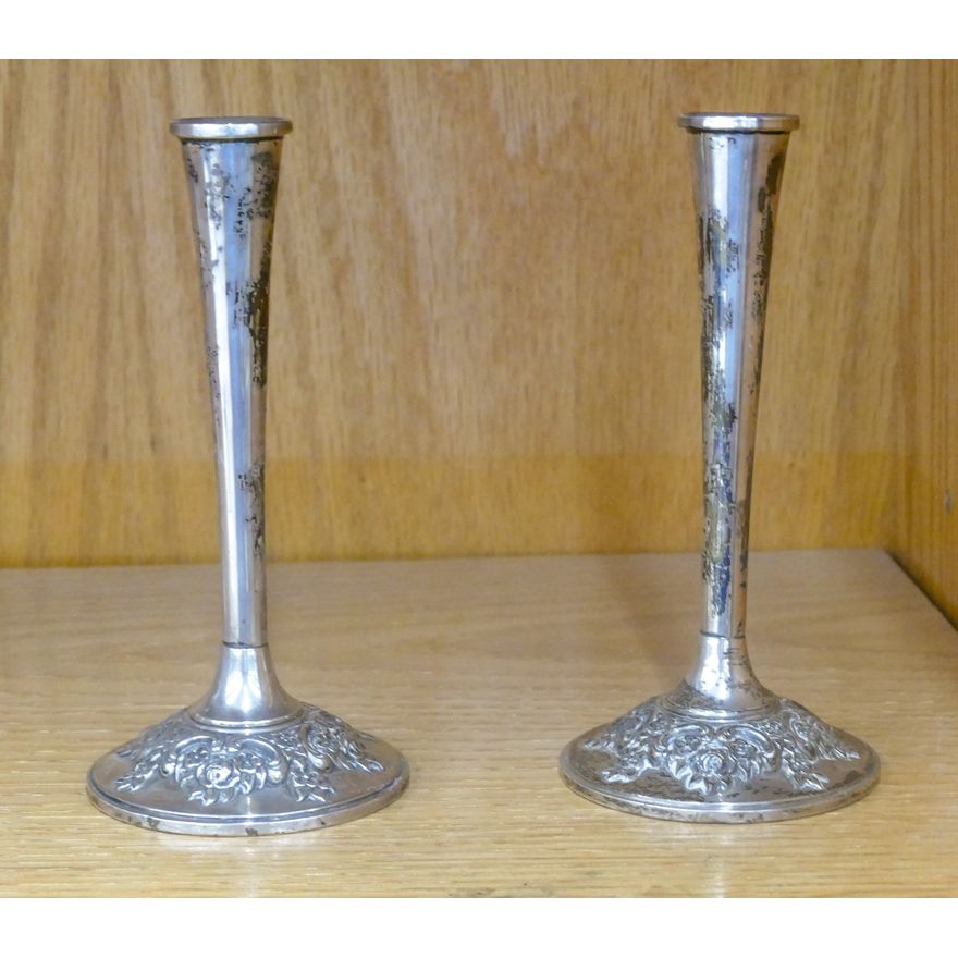 Pair International Sterling Du Barry Candlesticks 5.5''