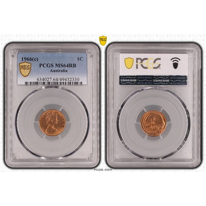 One Cent, 1966(c), PCGS MS64RB