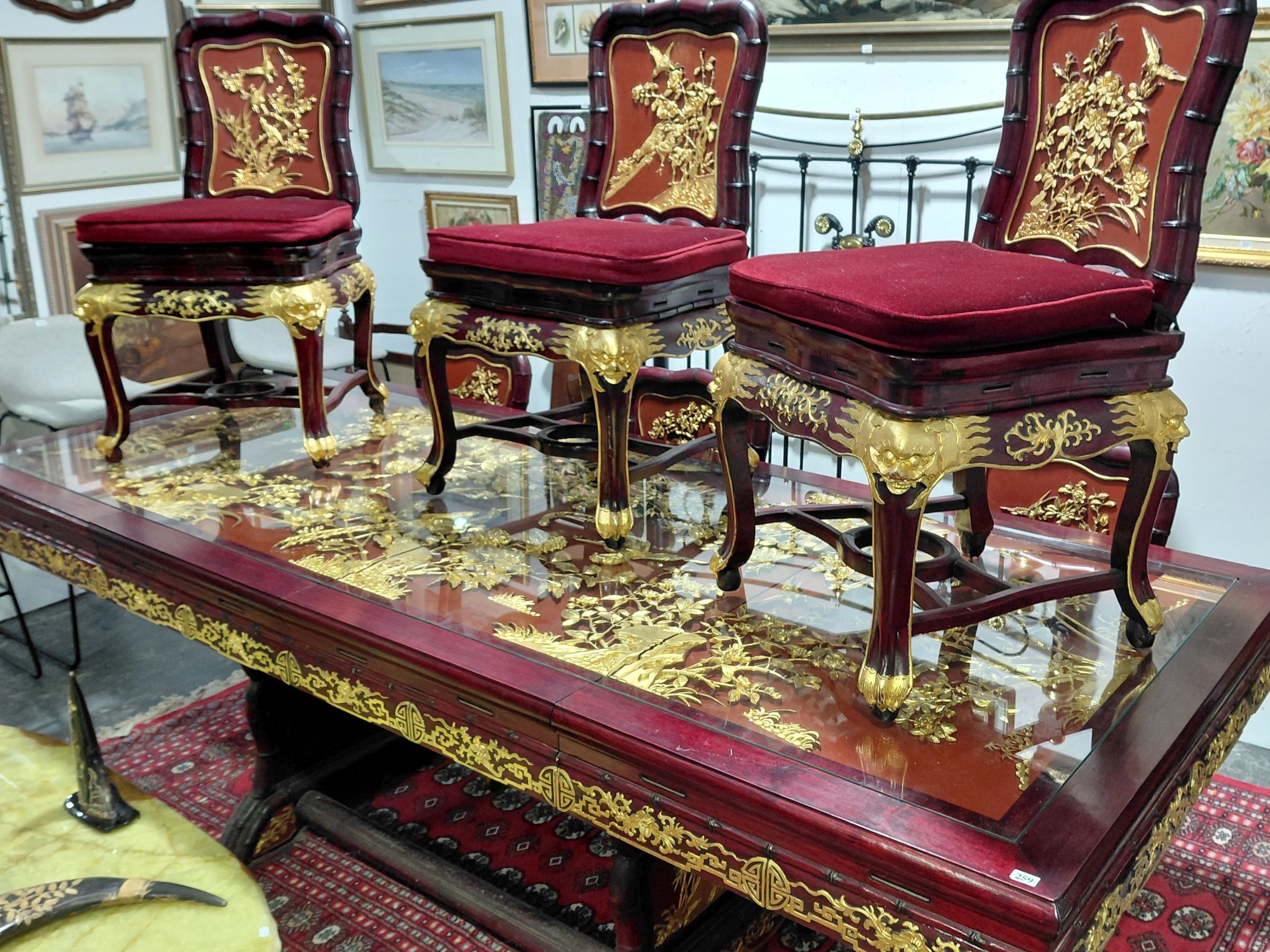 259 · A RARE AND IMPOSING DINING TABLE