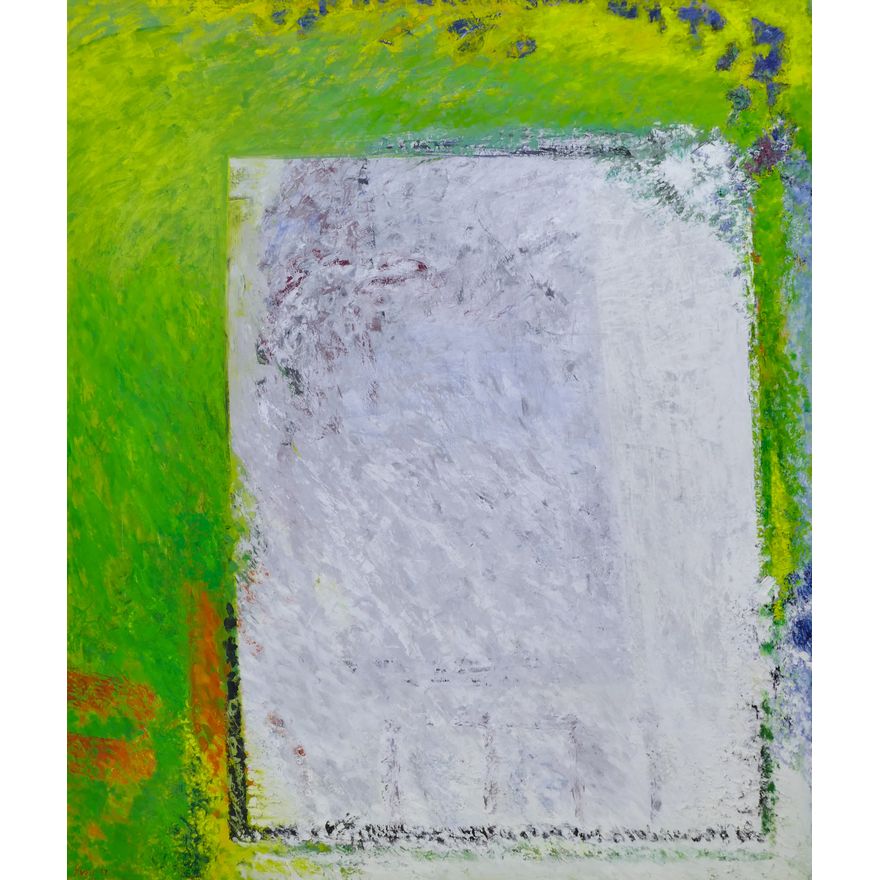William Ivey ''Untitled'' (Green and White) 1977 Large Oil