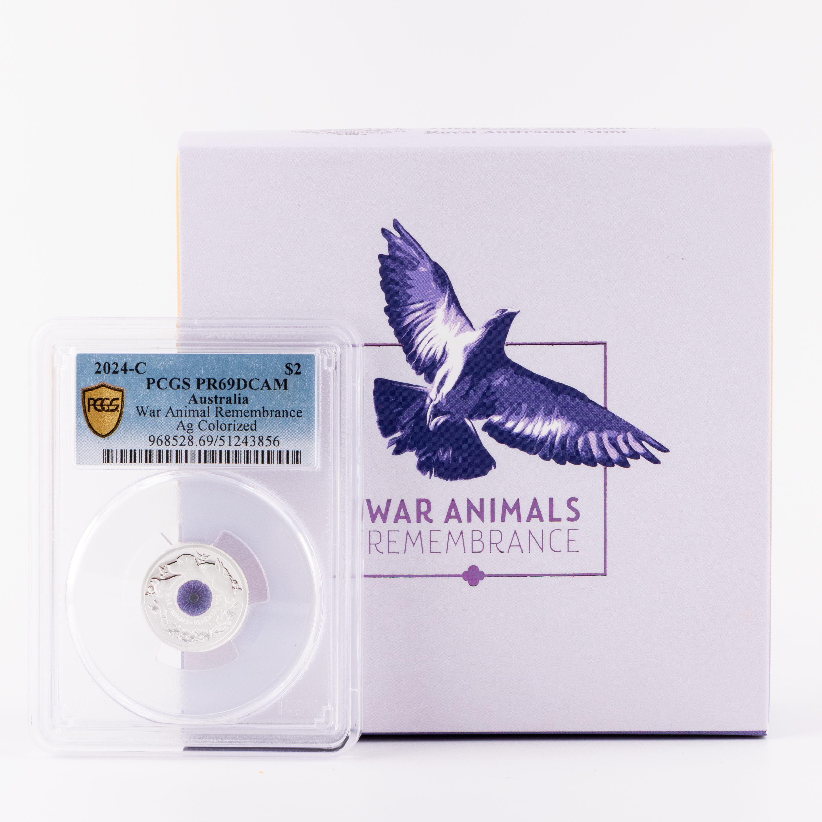 War Animal Remembrance Ag, Two Dollar, 2024-C, PCGS PR69DCAM