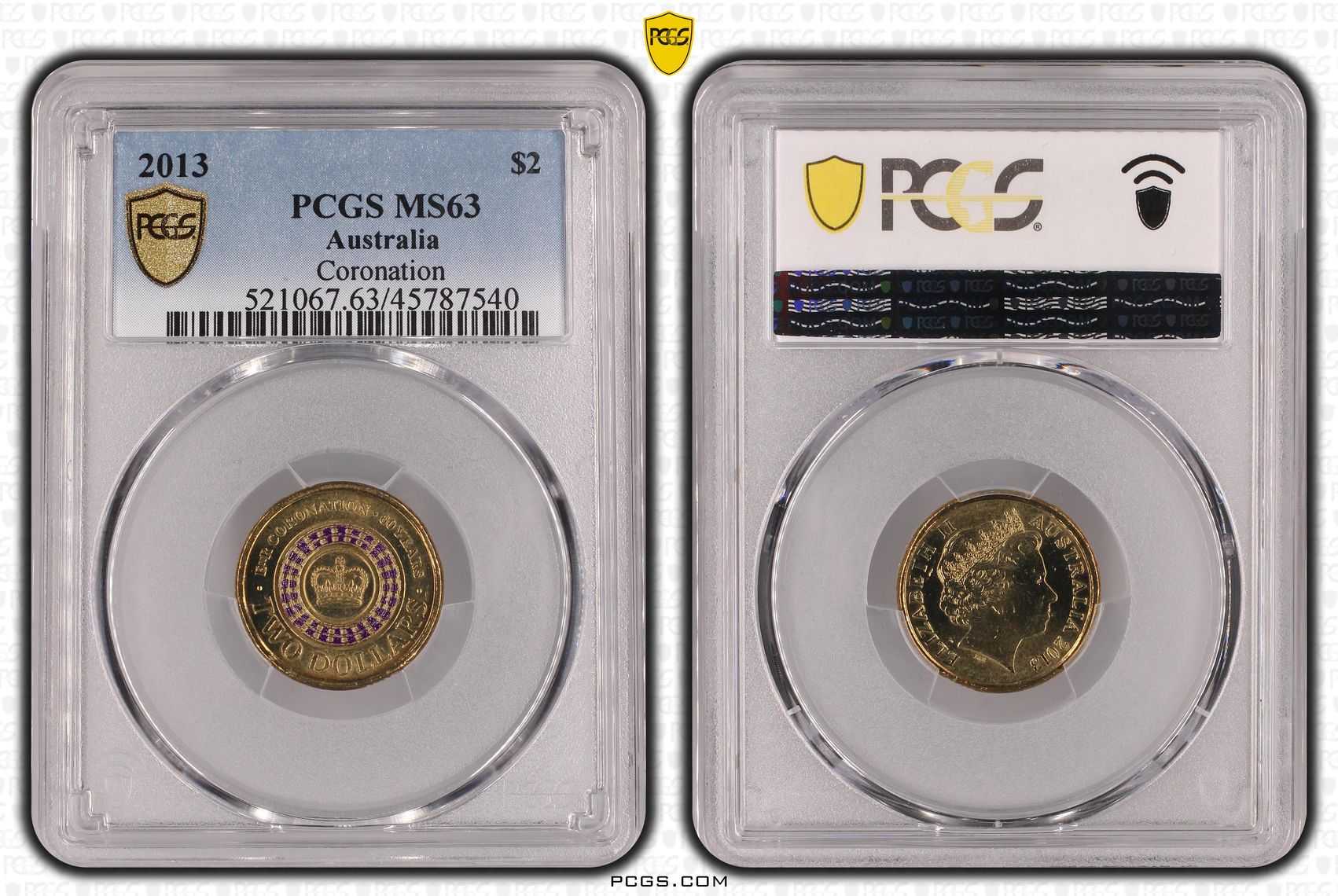 Coronation, Two Dollar, 2013, PCGS MS63