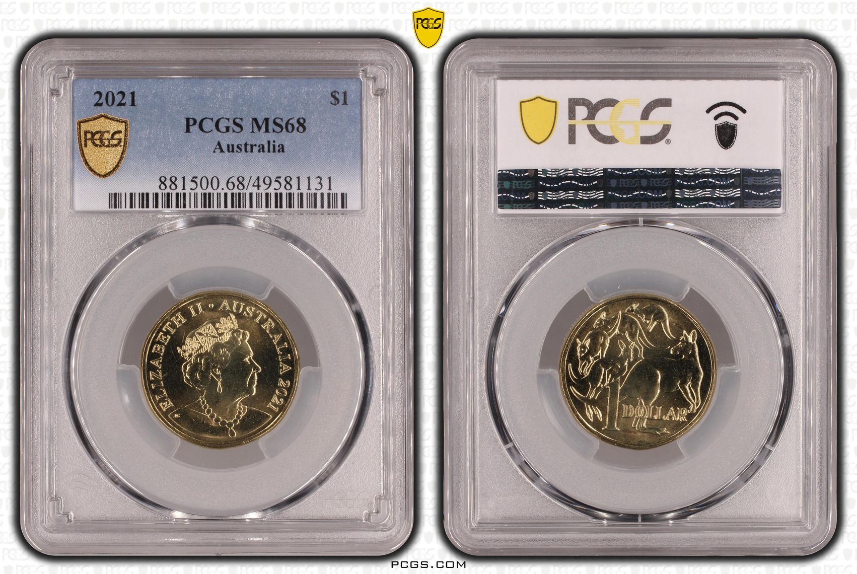 , One Dollar, 2021, PCGS MS68