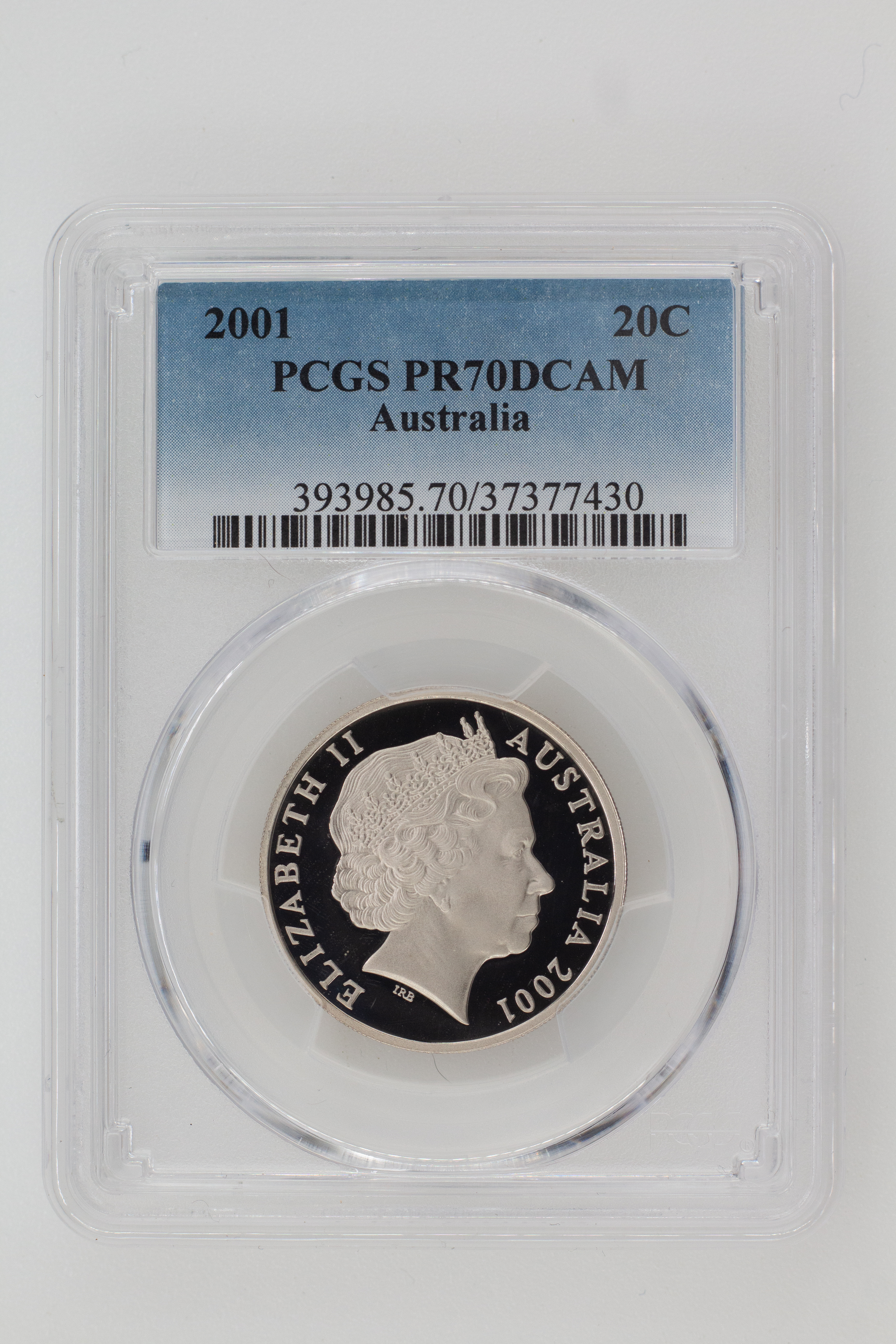2001 Australia Twenty Cent, 20c PCGS - PR70DCAM POP 52/0 -430