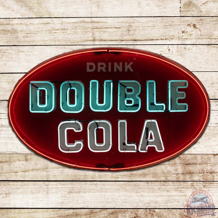 Drink Double Cola Emb. Single Sided Tin Neon Sign