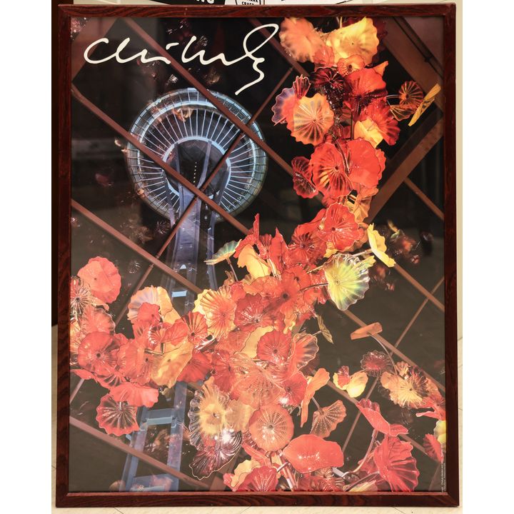 Dale Chihuly ''Chihuly Garden and Glass'' Poster Framed 31''x25''