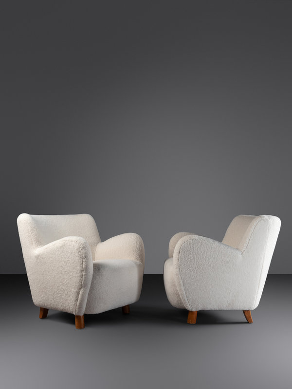 Mogens Lassen, Attribution
(Danish, 1901-1987)
Pair of Armchairs, c. 1945