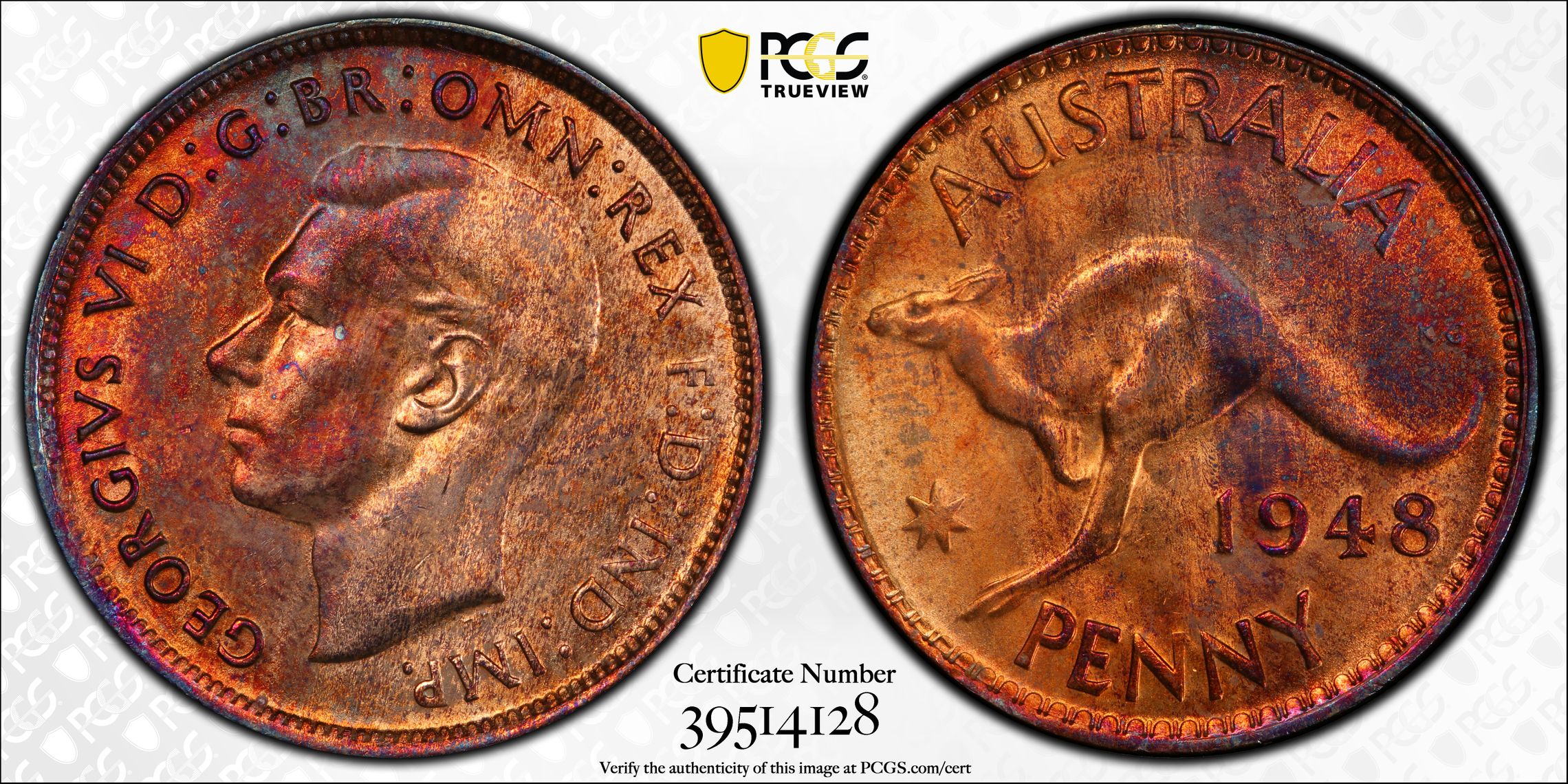 74 · Penny, 1948, PCGS MS64RB