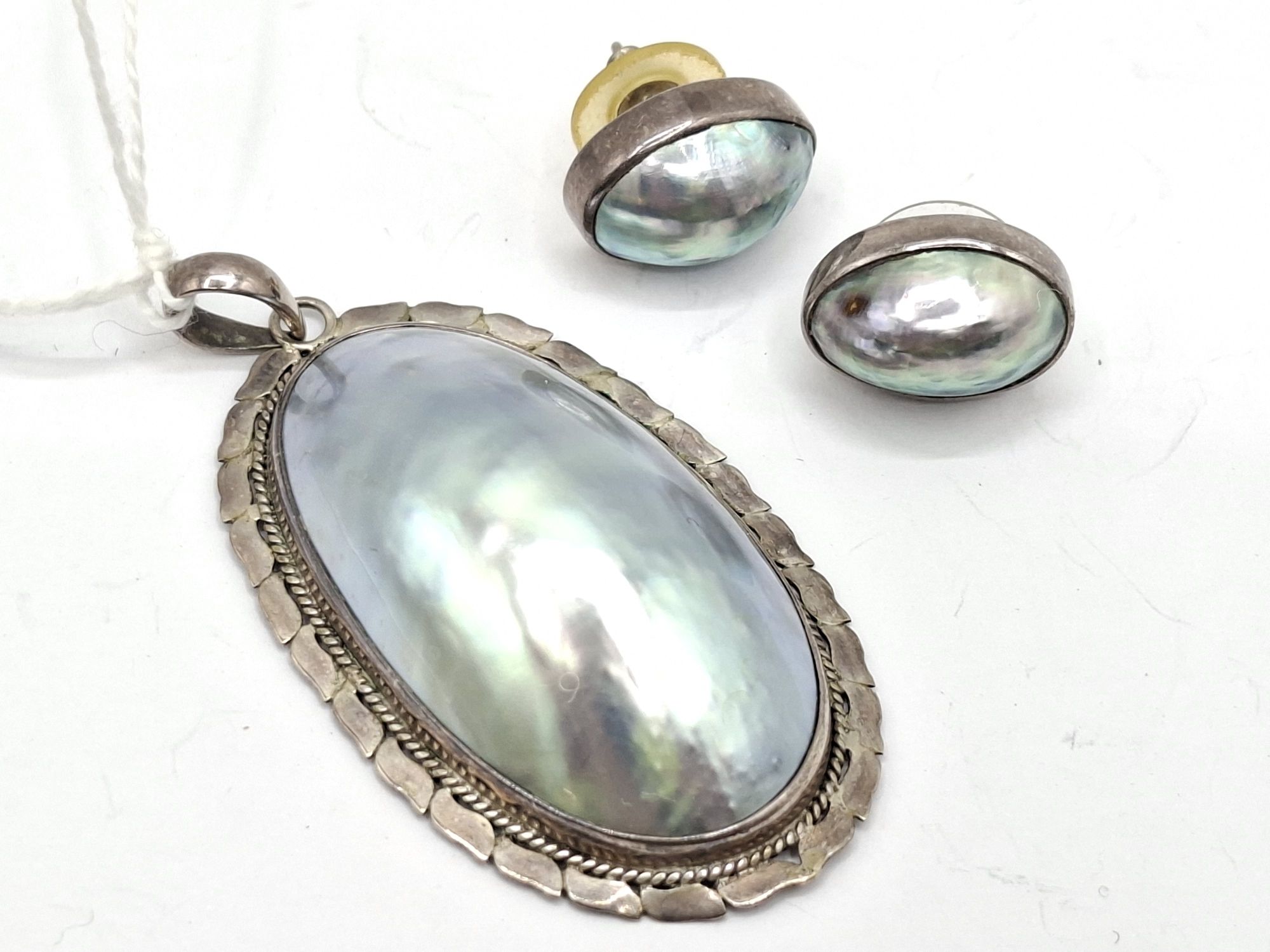 Silver Pearl Earrings, Pendant Etc