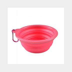 Petmate Silicone Round Travel Pet Bowl-Red-bar 87443322115545 -51735/2850 AS B2 (S3)