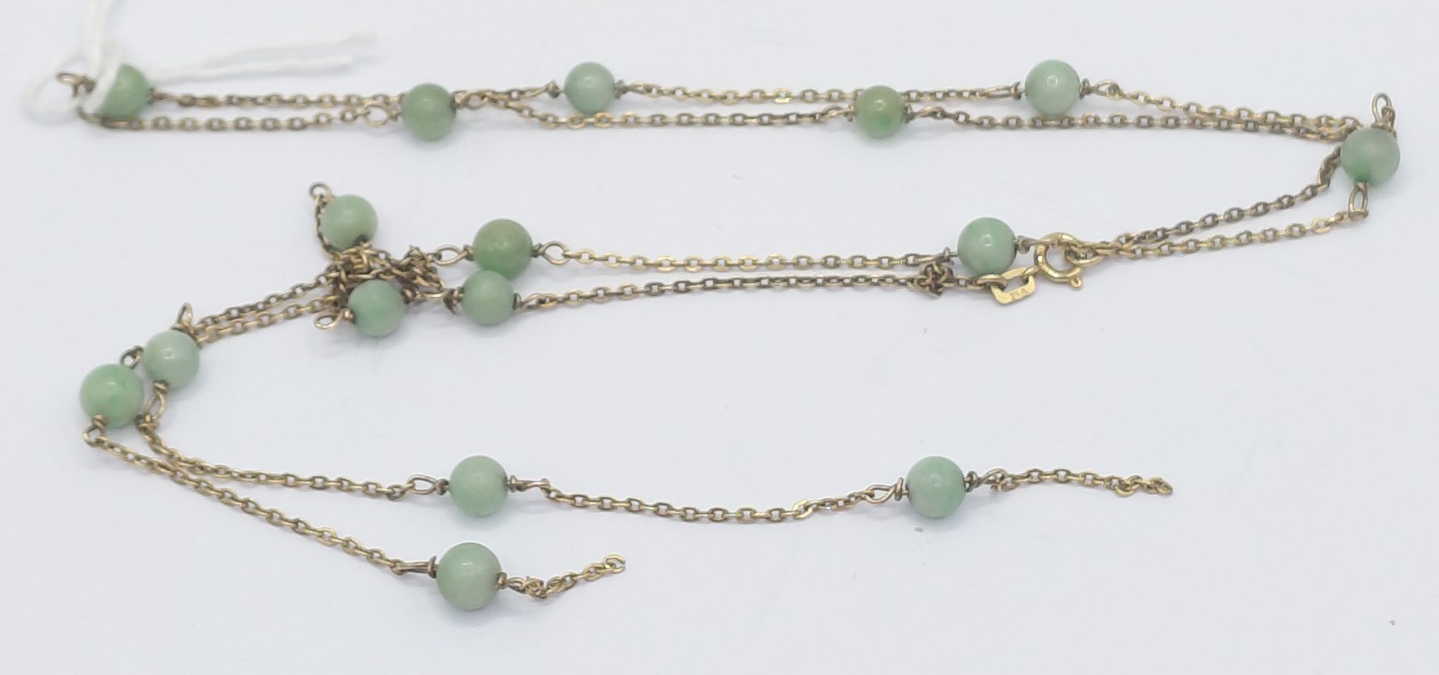 9ct Gold Jade Necklace