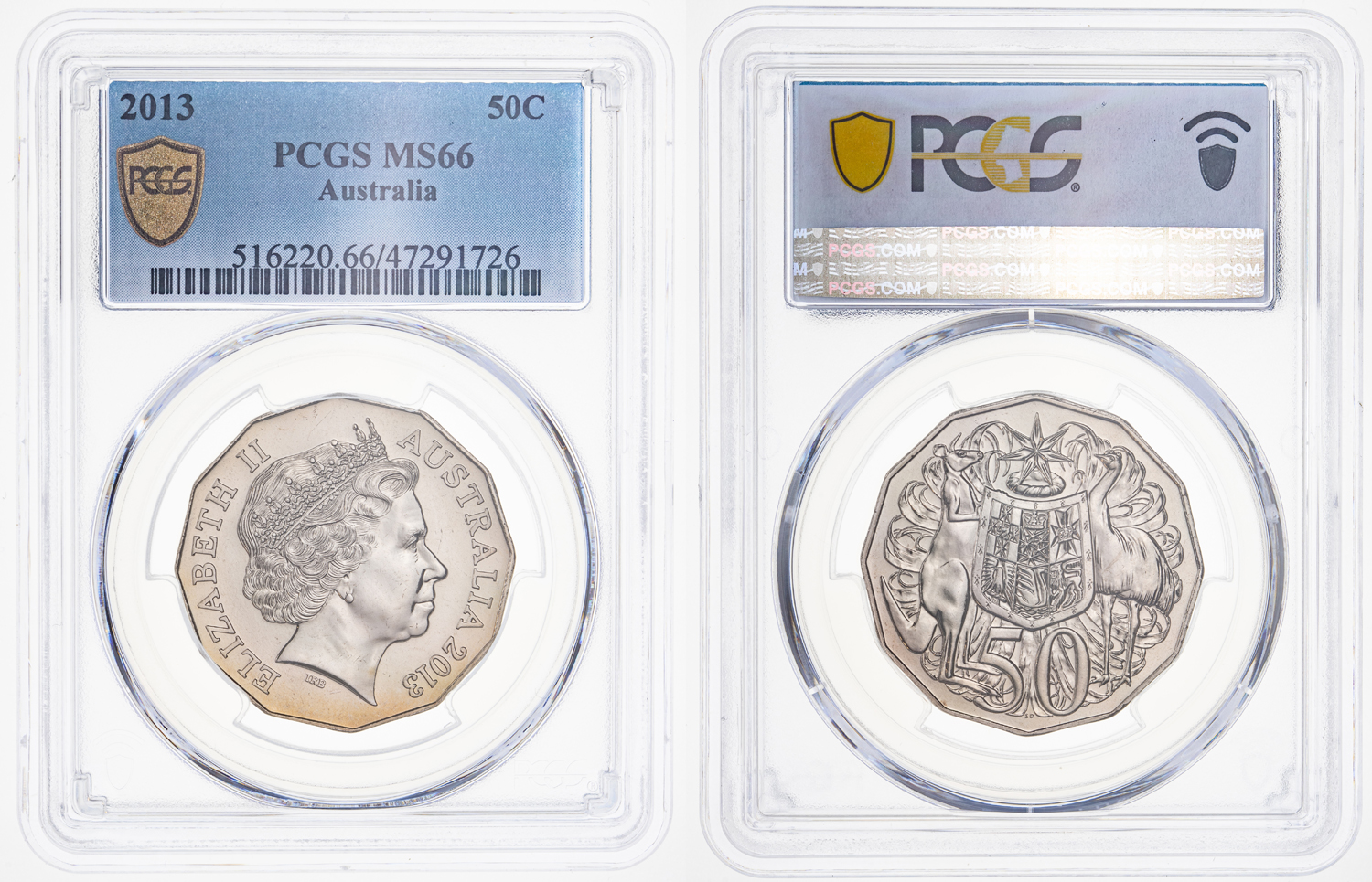 Fifty Cent, 2013, PCGS MS 66