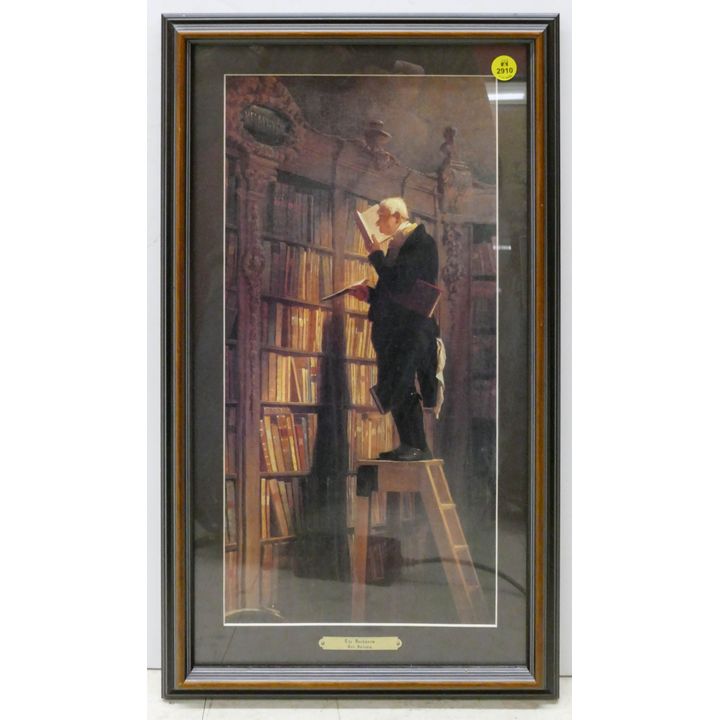 Carl Spitzweg 'The Book Worm Framed- 21x12''
