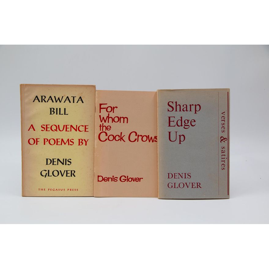 GLOVER, DENIS [3 titles, one signed copy] - For Whom the Cock Crows.