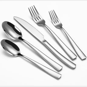 40-PIECE SILVERWARE SET, HEAVY DUTY STAINLESS STEEL FLATWARE CUTLERY SET SERVICE FOR 8, FOOD-GRADE UTENSIL SETS FOR HOME RESTAURAN