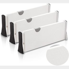 4"TALL 15"-21"LONG ORMELI DRAWER DIVIDERS EXPANDABLE ADJUSTABLE DRESSER DRAWER ORGANIZERS DIVIDER FOR CLOTHES, SILVERWARE AND UTEN