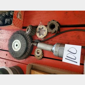Buffing wheels, milling cutters, antique drill