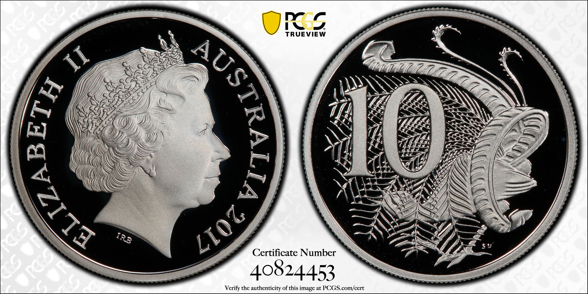 Silver, Ten Cent, 2017, PCGS PR69DCAM