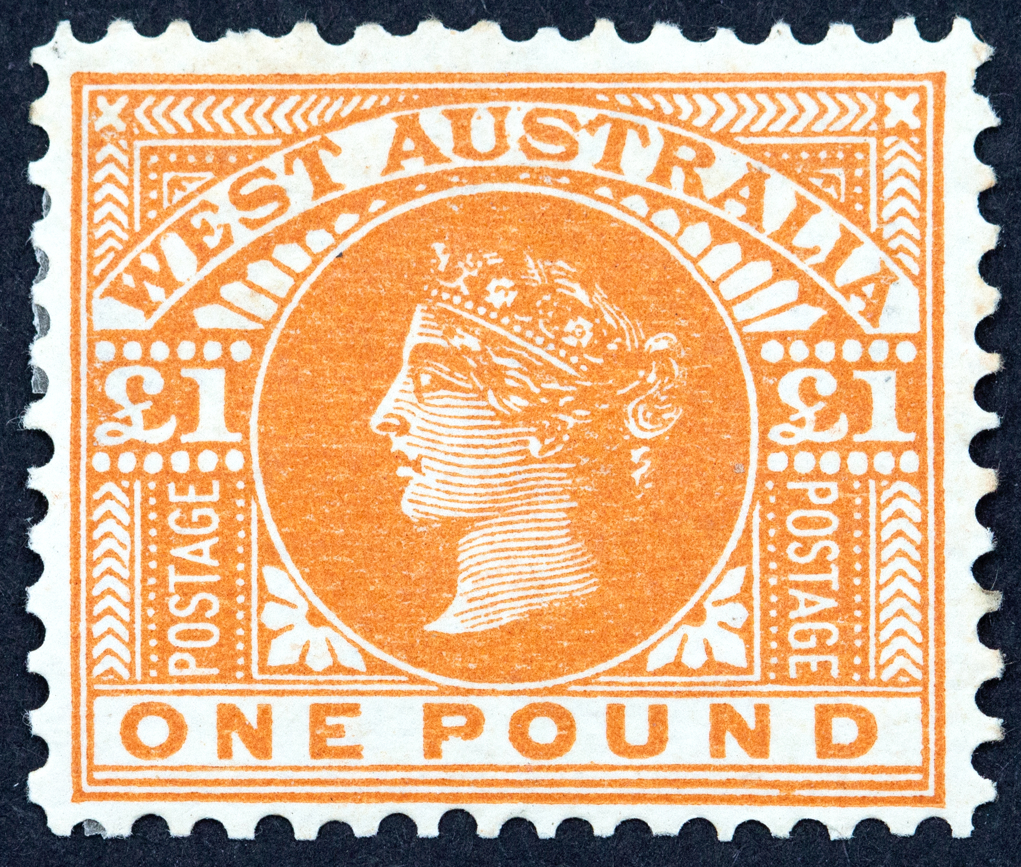 Western Australia, One Pound, Orange-Brown, 1902, MLH