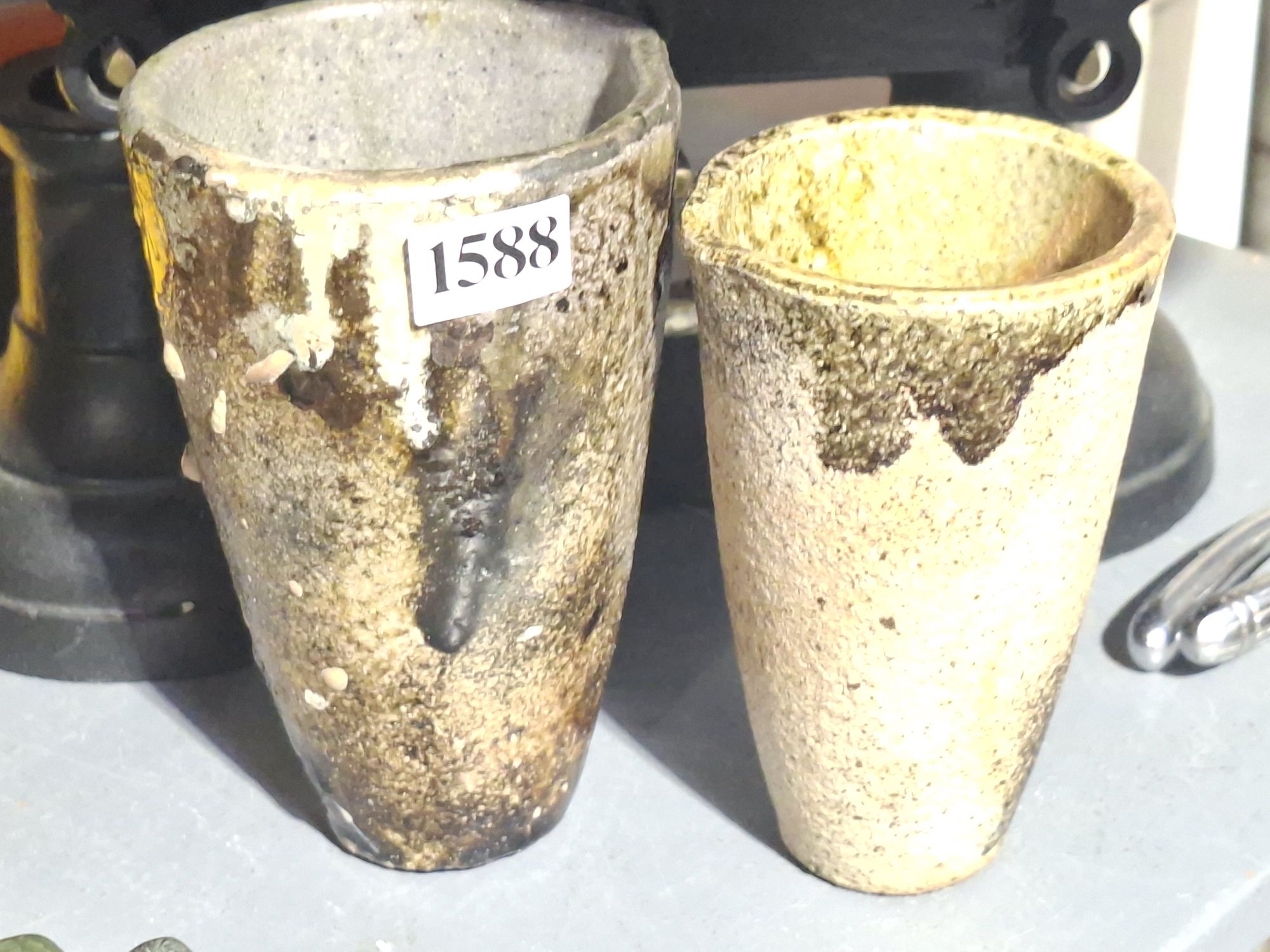 Two Stoneware Crucibles