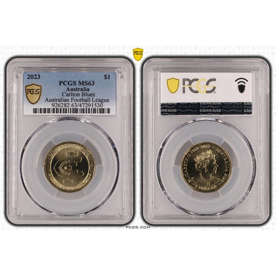AFL - Carlton Blues, One Dollar, 2023, PCGS MS 63