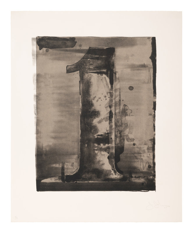 Jasper Johns
(American, b. 1930)
Figure 1 (from the Black Numeral Series), 1968